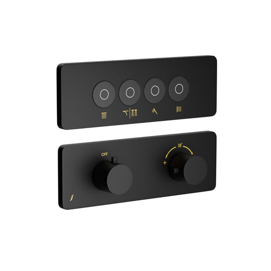 Jaquar Exposed Part Kit of Cloud Touch Shower System - Black Matt