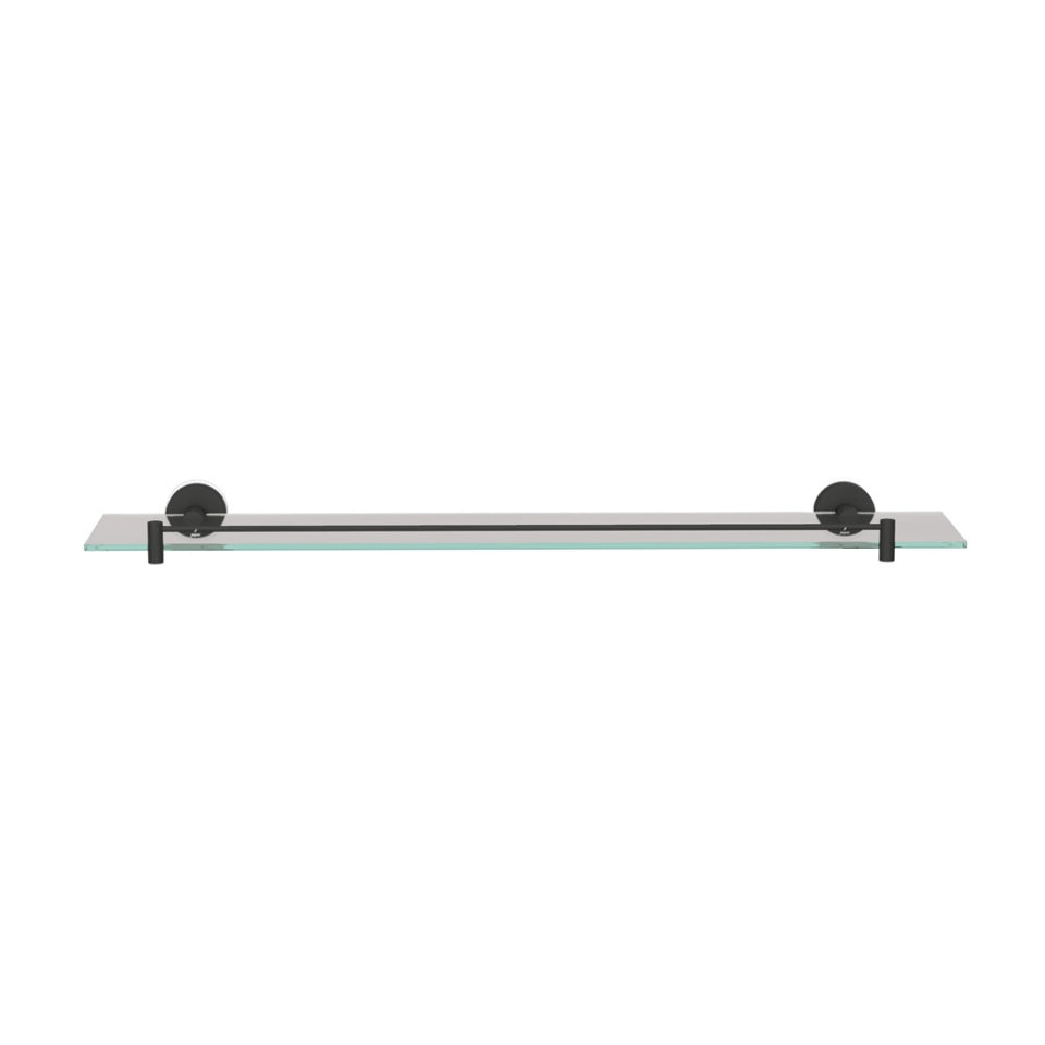 Jaquar Continental Glass Shelf 600mm Long - Black Matt