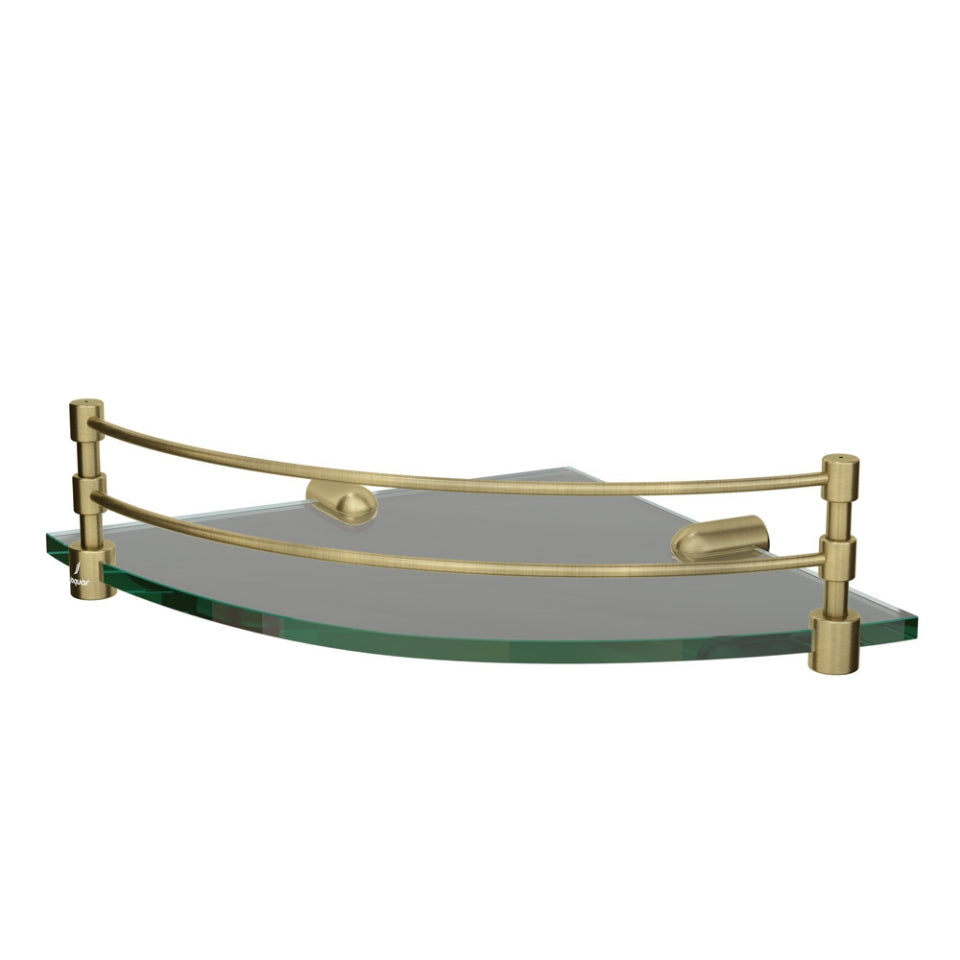 Jaquar Continental Corner Glass Shelf - Antique Bronze