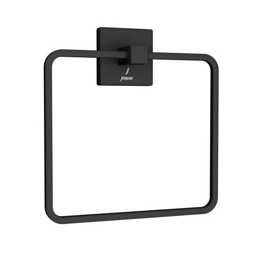Jaquar Kubix Prime Towel Ring Square - Black Matt