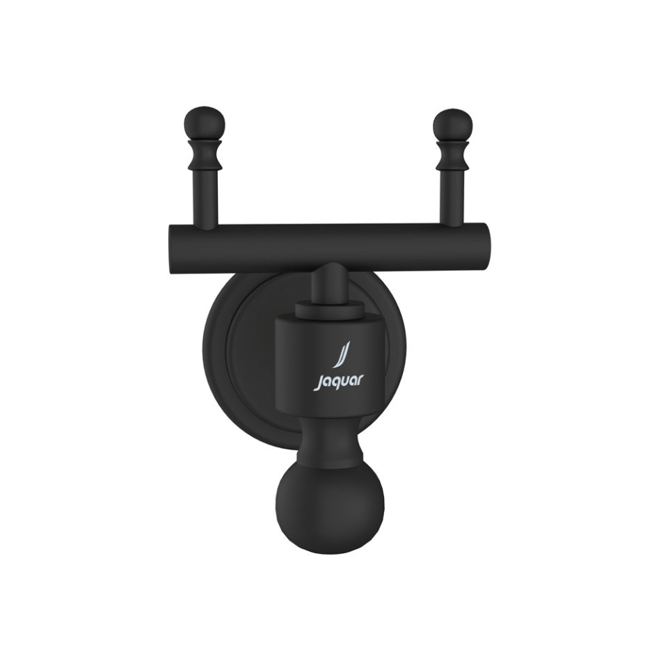 Jaquar Queens Double Coat Hook - Black Matt