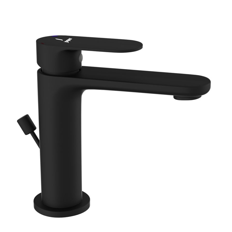 Jaquar Opal Prime Single Lever Basin Mixer with Popup Waste - Black Matt