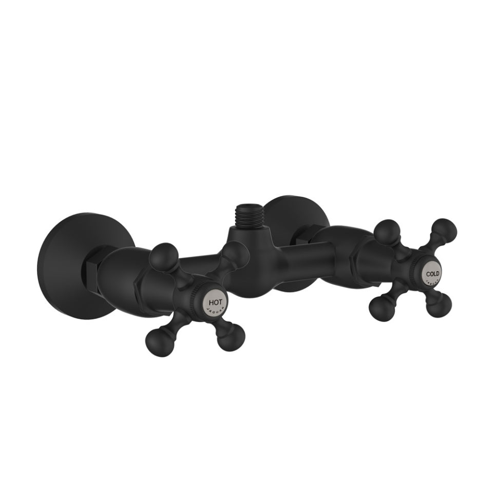 Jaquar Queens Shower Mixer for Shower Cubicles (Wall Mounted) - Black Matt
