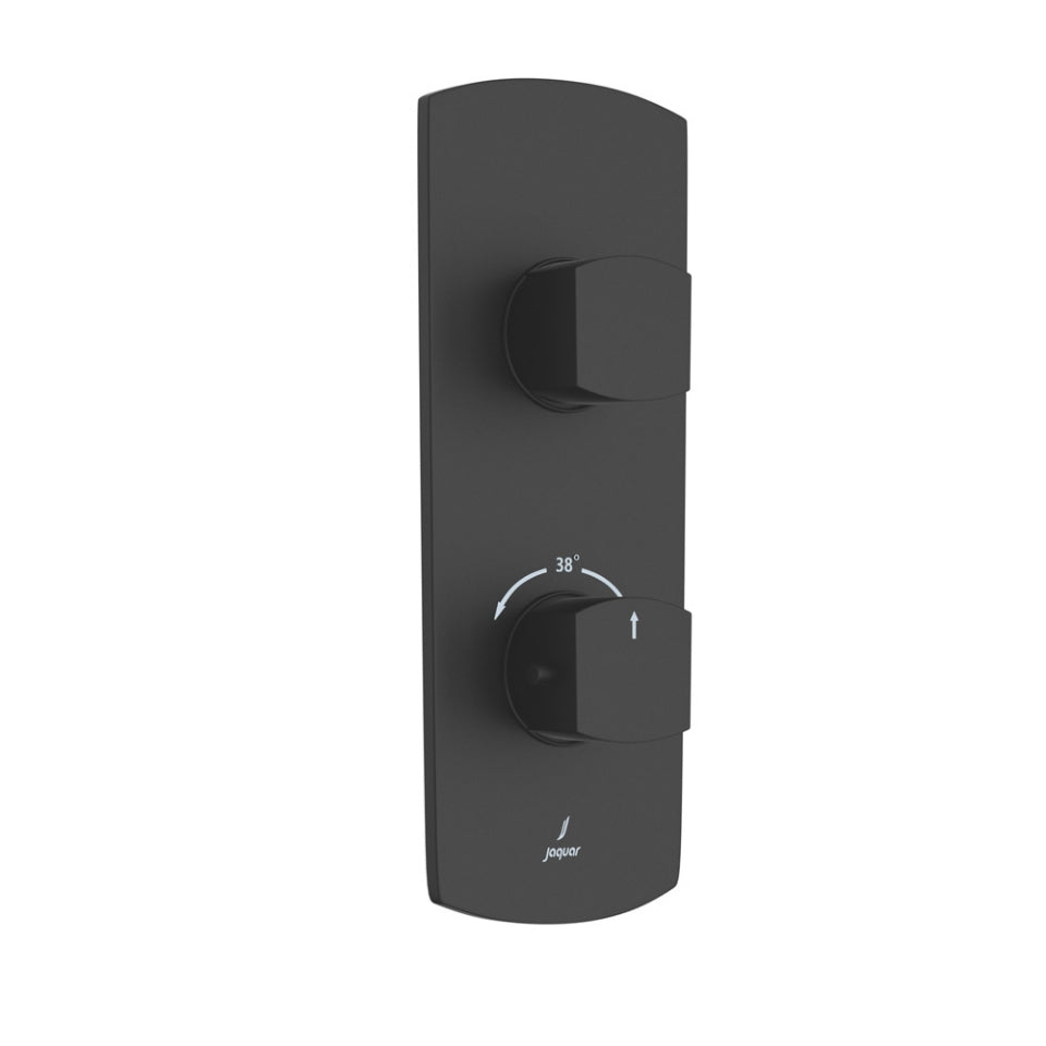 Jaquar Kubix Prime Thermostatic Shower Mixer - Black Matt