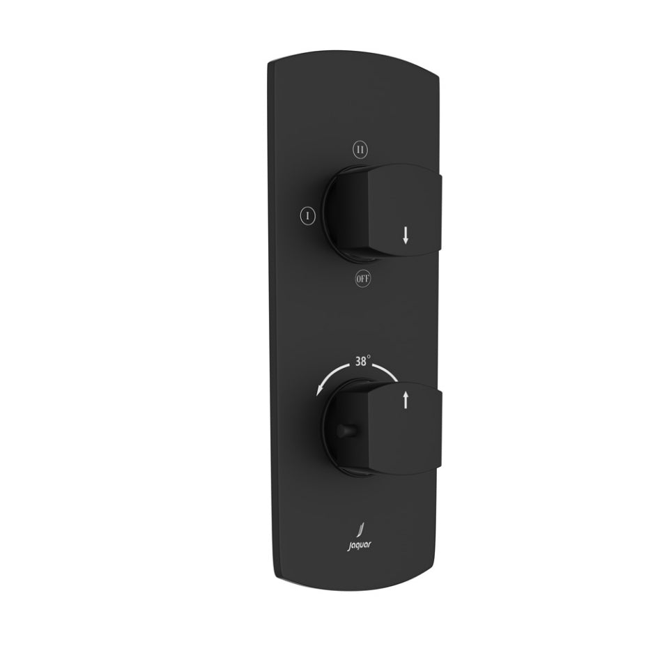 Jaquar Kubix Prime Aquamax Thermostatic Shower Mixer - Black Matt