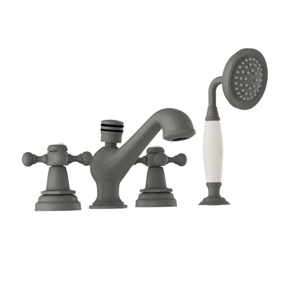 Jaquar Queens 4-Hole Bath Tub Mixer - Graphite