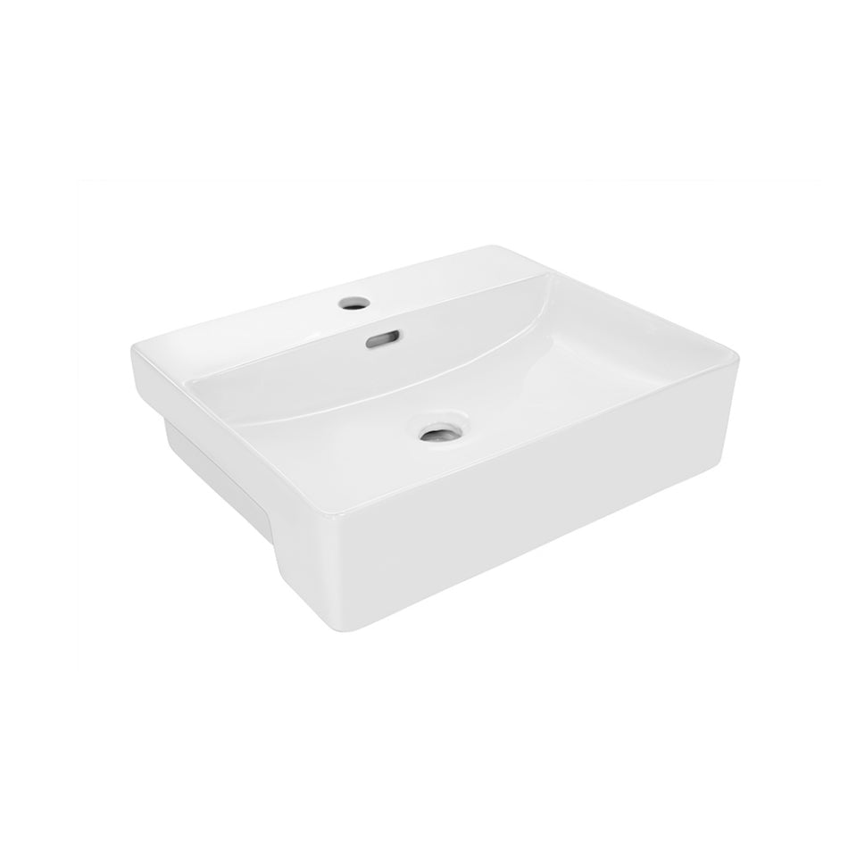 Jaquar Designer Semi Recessed Basin - White