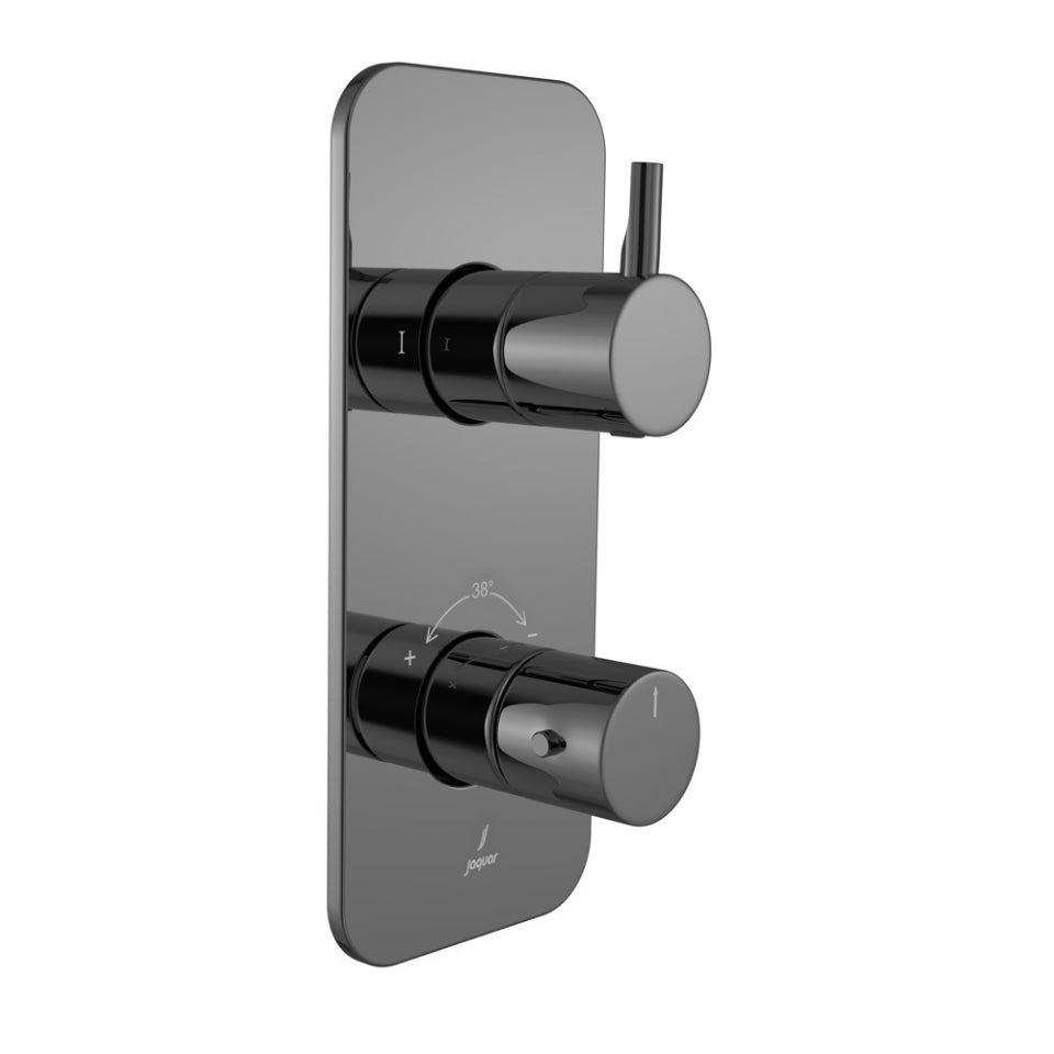 Jaquar Florentine Prime Aquamax Thermostatic Shower Mixer - Black Chrome