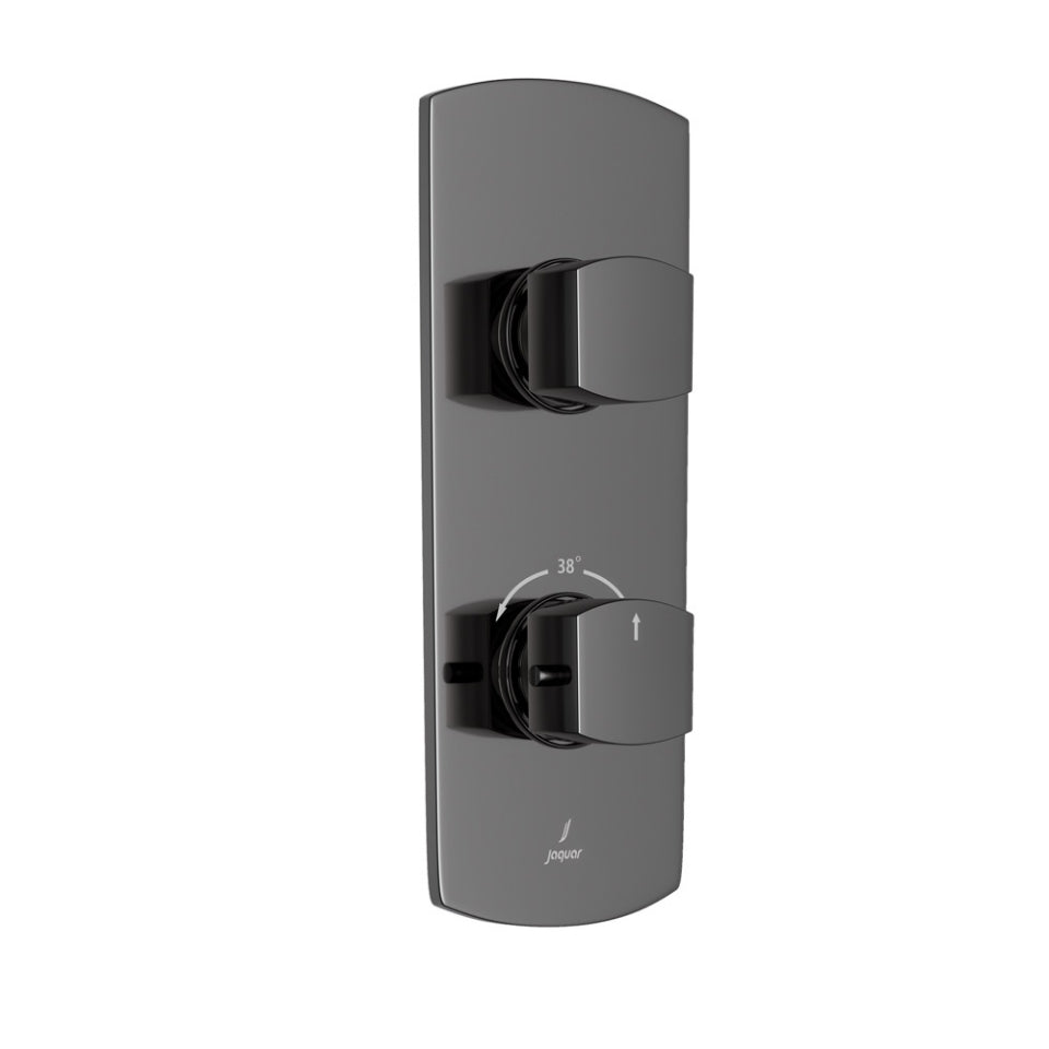 Jaquar Kubix Prime Thermostatic Shower Mixer - Black Chrome