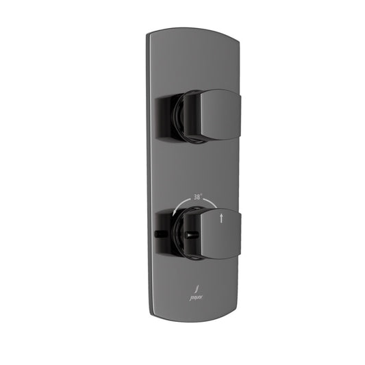 Jaquar Kubix Prime Thermostatic Shower Mixer - Black Chrome