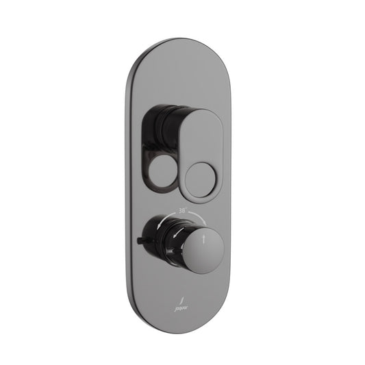 Jaquar Ornamix Prime Aquamax Thermostatic Shower Mixer - Black Chrome