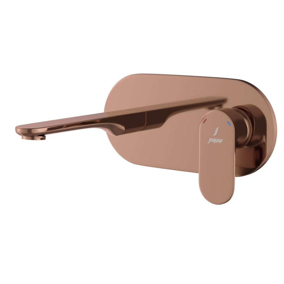 Jaquar Opal Prime Exposed Part Kit of Single Lever Basin Mixer Wall Mounted - Blush Gold Bright PVD
