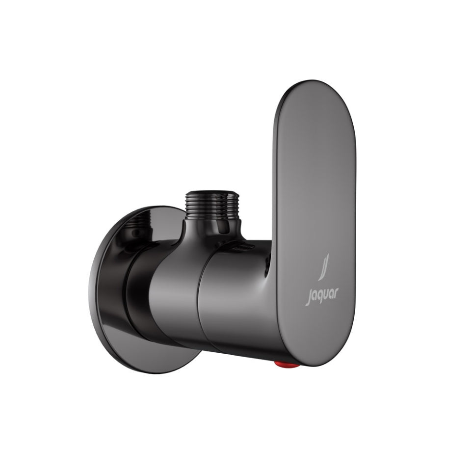 Jaquar Opal Prime Angle Stop Cock with Wall Flange - Black Chrome