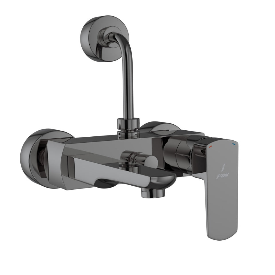 Jaquar Kubix Prime Single Lever Wall Mixer - Black Chrome