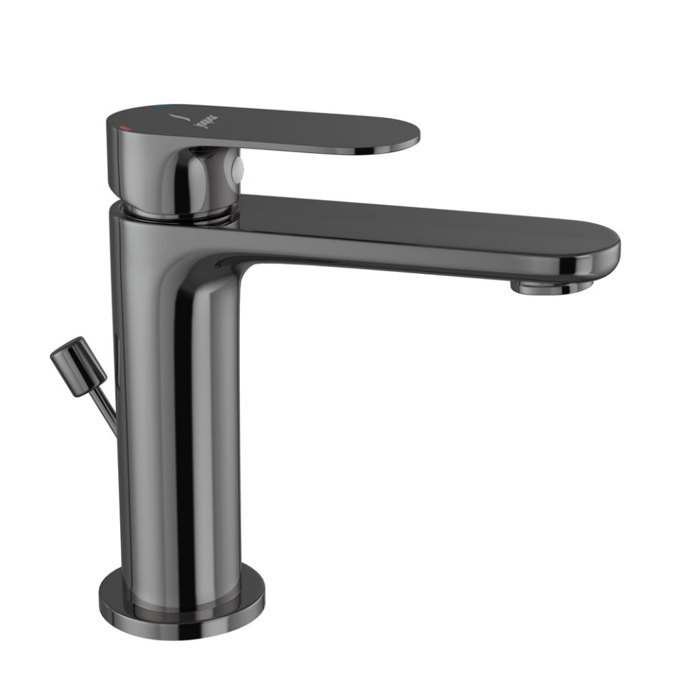 Jaquar Opal Prime Single Lever Basin Mixer with Popup Waste -Black Chrome - Black Chrome