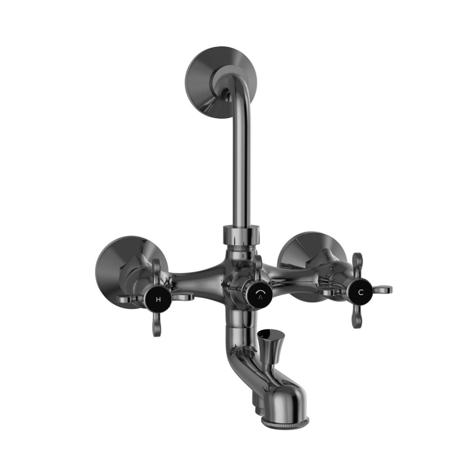 Jaquar Queens Prime Wall Mixer 3-in-1 System - Black Chrome