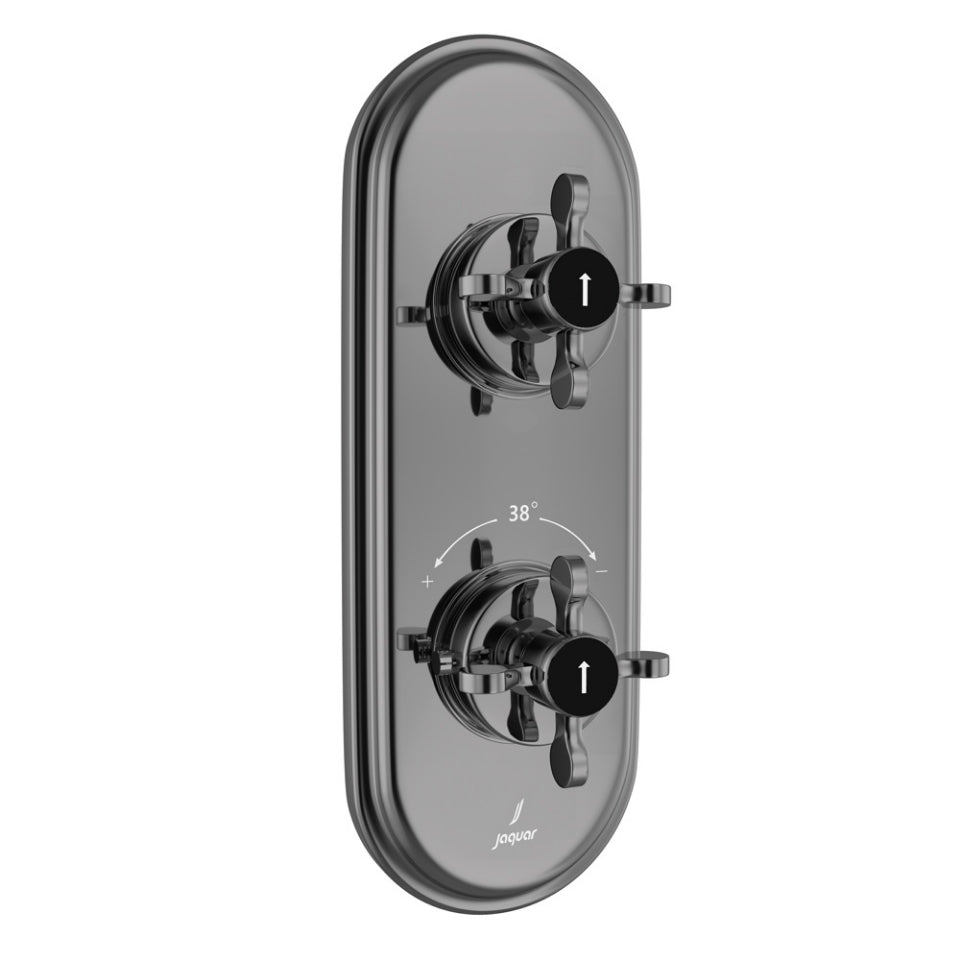 Jaquar Queens Prime Aquamax Thermostatic Shower Mixer - Black Chrome