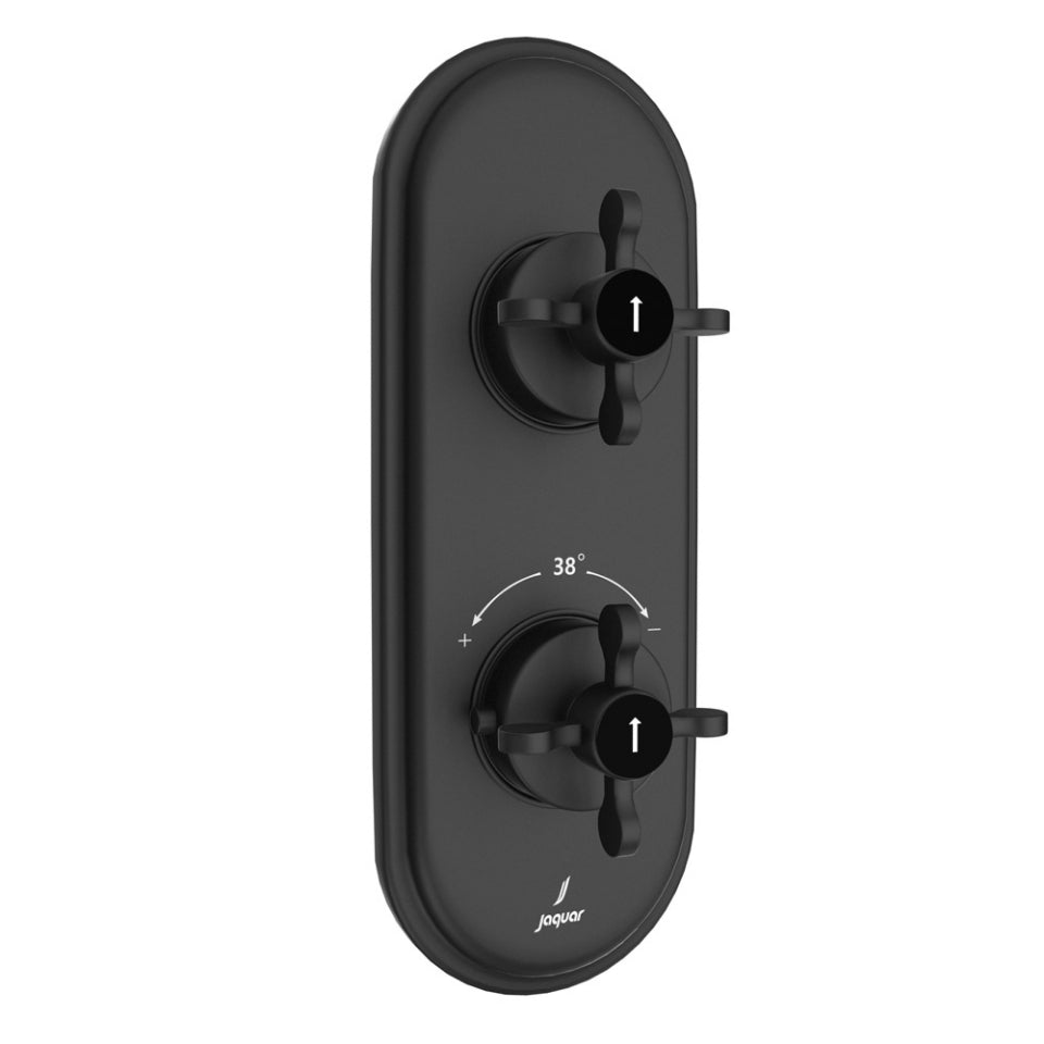 Jaquar Queens Prime Aquamax Thermostatic Shower Mixer - Black Matt