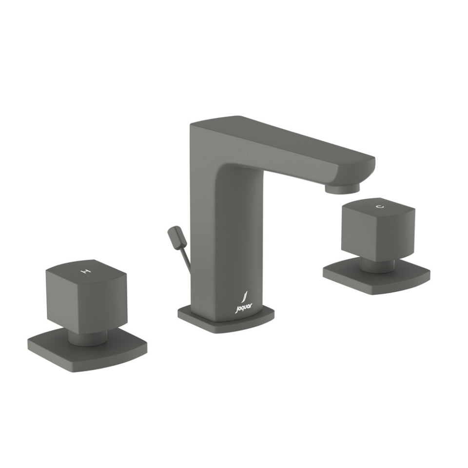 Jaquar Kubix Prime 3-Hole Basin Mixer - Graphite