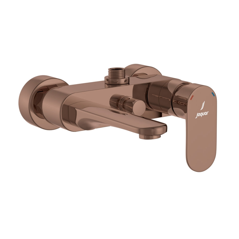 Jaquar Opal Prime Single Lever Bath & Shower Mixer - Blush Gold Bright PVD