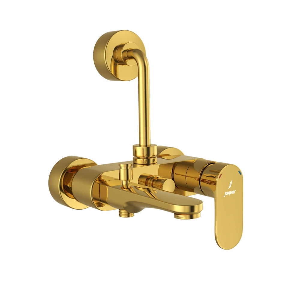 Jaquar Opal Prime Single Lever Wall Mixer 3-in-1 System - Gold Bright PVD