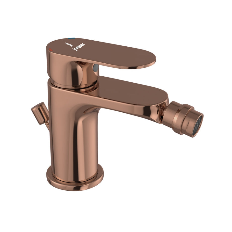 Jaquar Opal Prime Single Lever Bidet Mixer with Popup Waste - Blush Gold Bright PVD