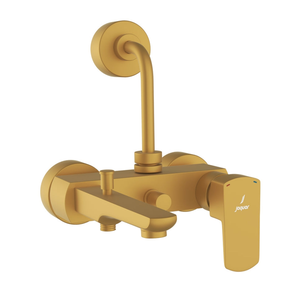 Jaquar Kubix Prime Single Lever Wall Mixer 3-in-1 System - Gold Matt PVD