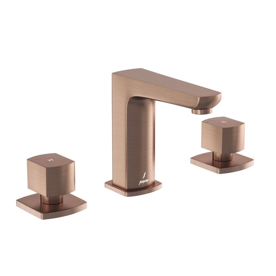 Jaquar Kubix Prime 3-Hole Basin Mixer - Antique Copper