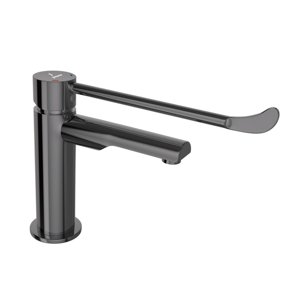 Jaquar Florentine Prime Single Lever Surgical Purpose Elbow Action Basin Mixer - Black Chrome
