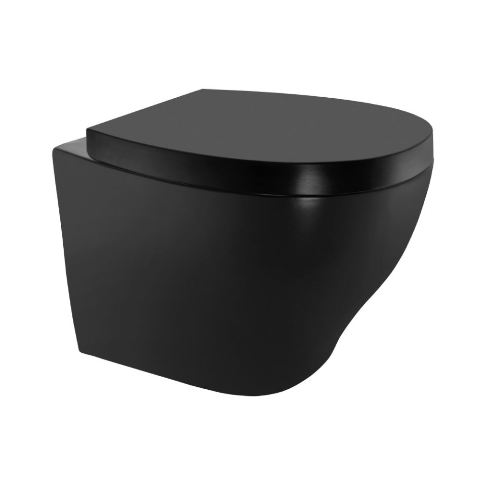 Jaquar Arc Rimless, Blind Installation Wall Hung WC - Black Matt