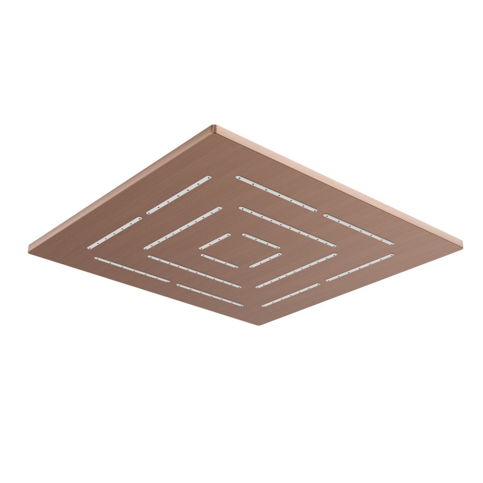 Jaquar Square Shape Single Flow Maze Overhead Shower - Antique Copper