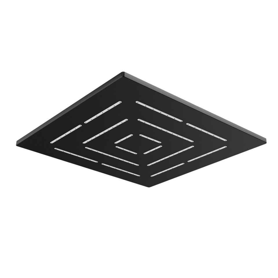 Jaquar Square Shape Single Flow Maze Overhead Shower - Black Matt