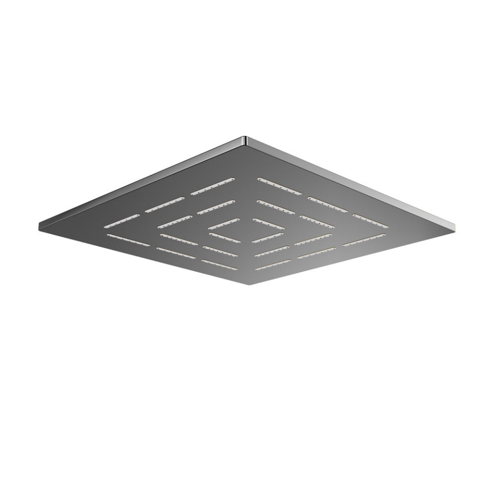 Jaquar Square Shape Single Flow Maze Overhead Shower - Black Chrome
