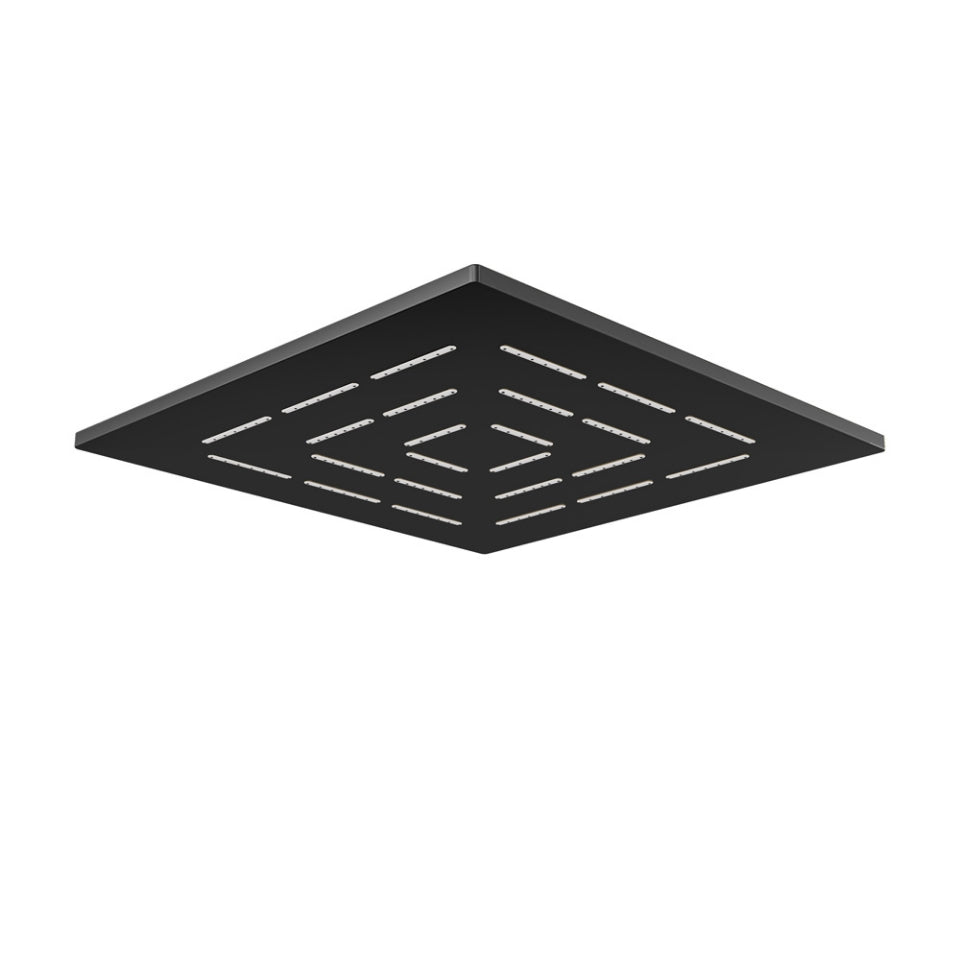 Jaquar Square Shape Single Flow Maze Overhead Shower - Black Matt