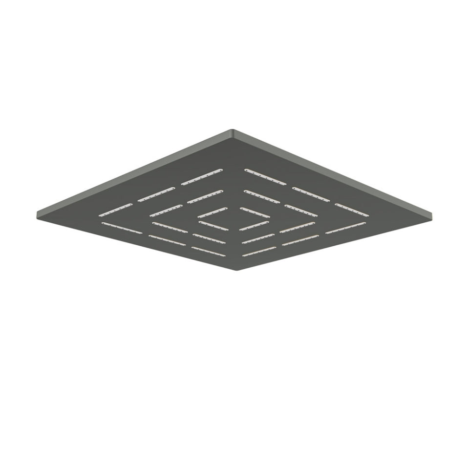 Jaquar Square Shape Single Flow Maze Overhead Shower - Graphite