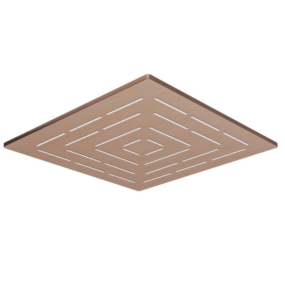 Jaquar Square Shape Single Flow Maze Overhead Shower - Antique Copper