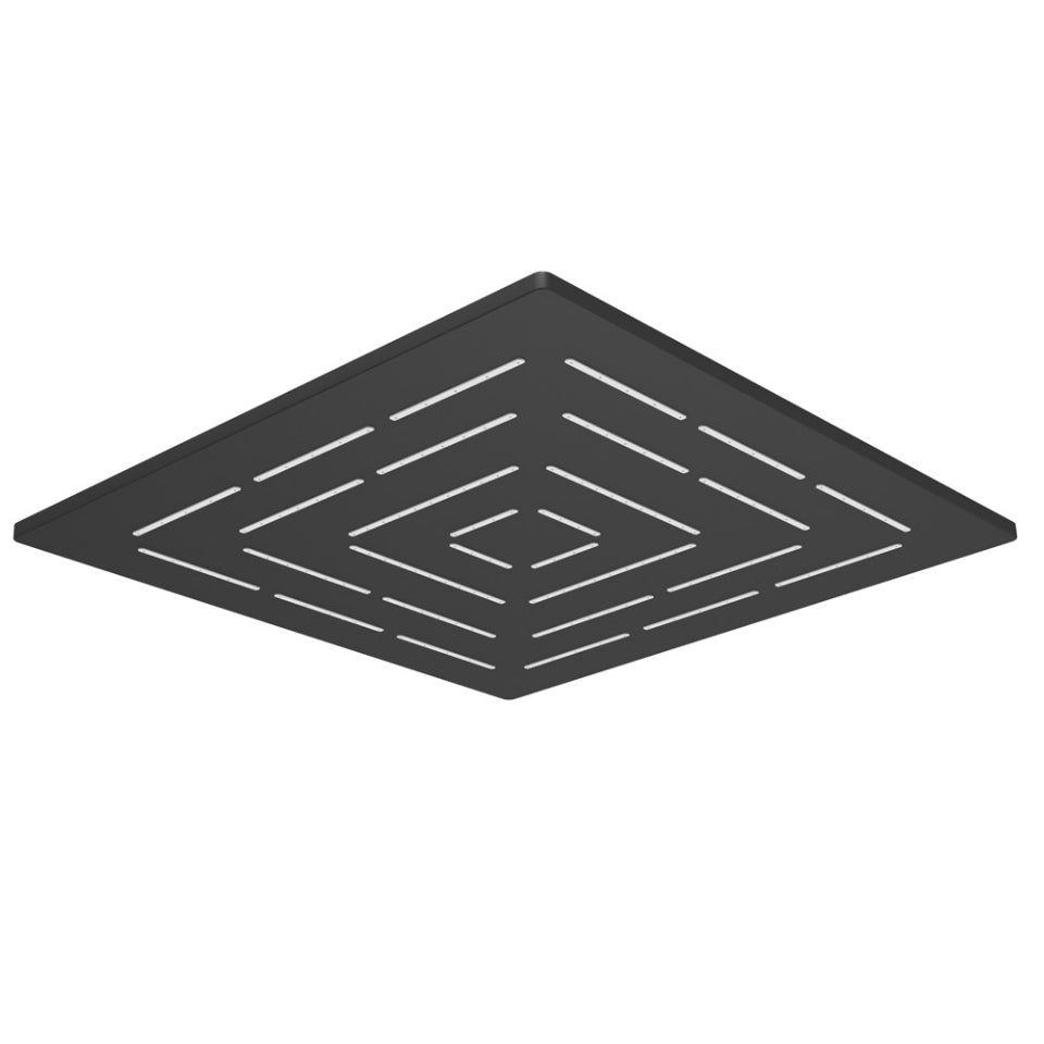 Jaquar Square Shape Single Flow Maze Overhead Shower - Black Matt
