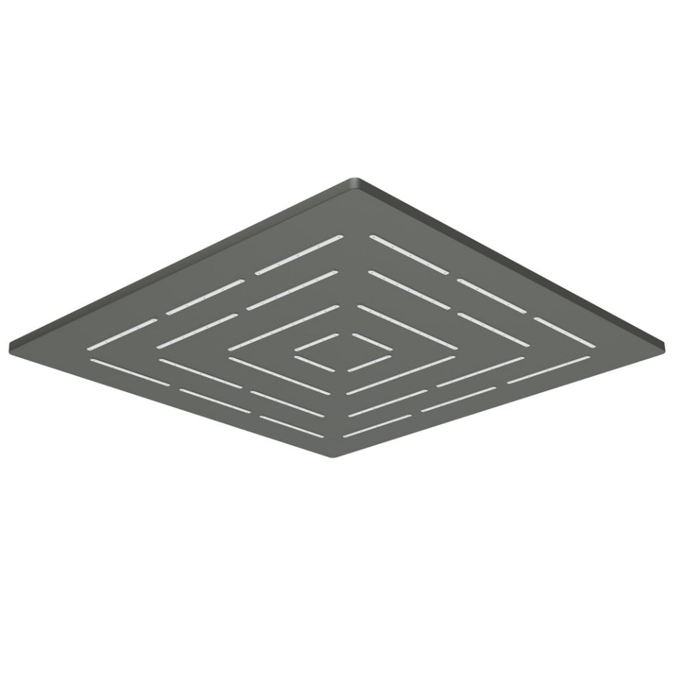 Jaquar Square Shape Single Flow Maze Overhead Shower - Graphite