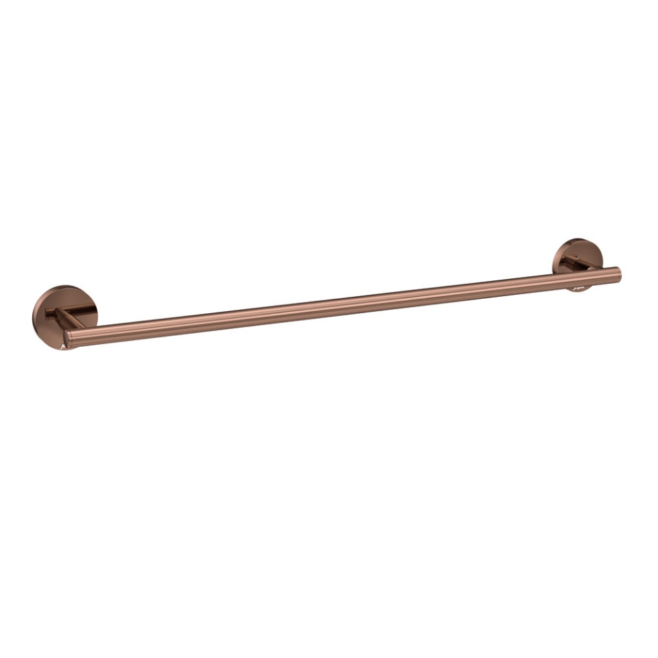 Jaquar Continental Single Towel Rail 450mm Long - Blush Gold Bright PVD