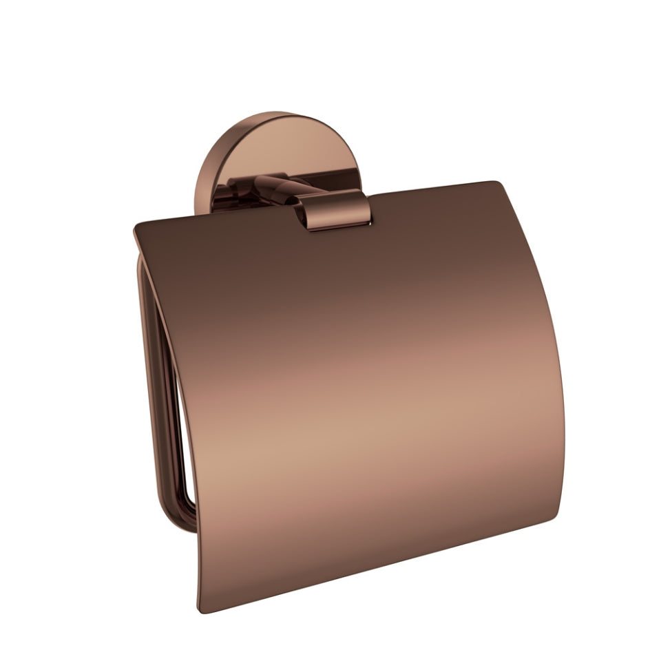 Jaquar Continental Toilet Roll Holder with Flap - Blush Gold Bright PVD