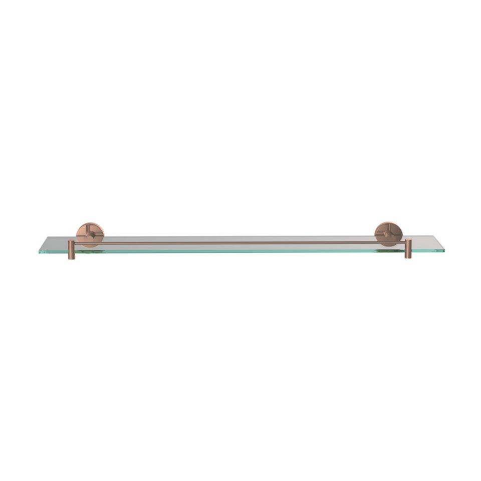 Jaquar Continental Glass Shelf 600mm Long - Blush Gold Bright PVD