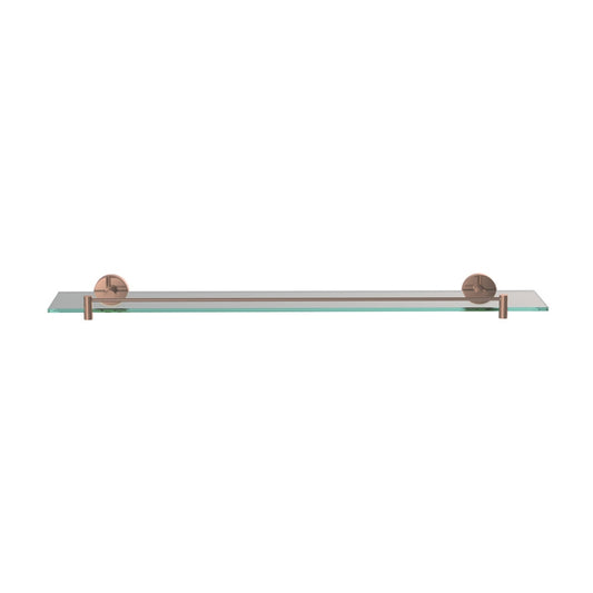 Jaquar Continental Glass Shelf 600mm Long - Blush Gold Bright PVD