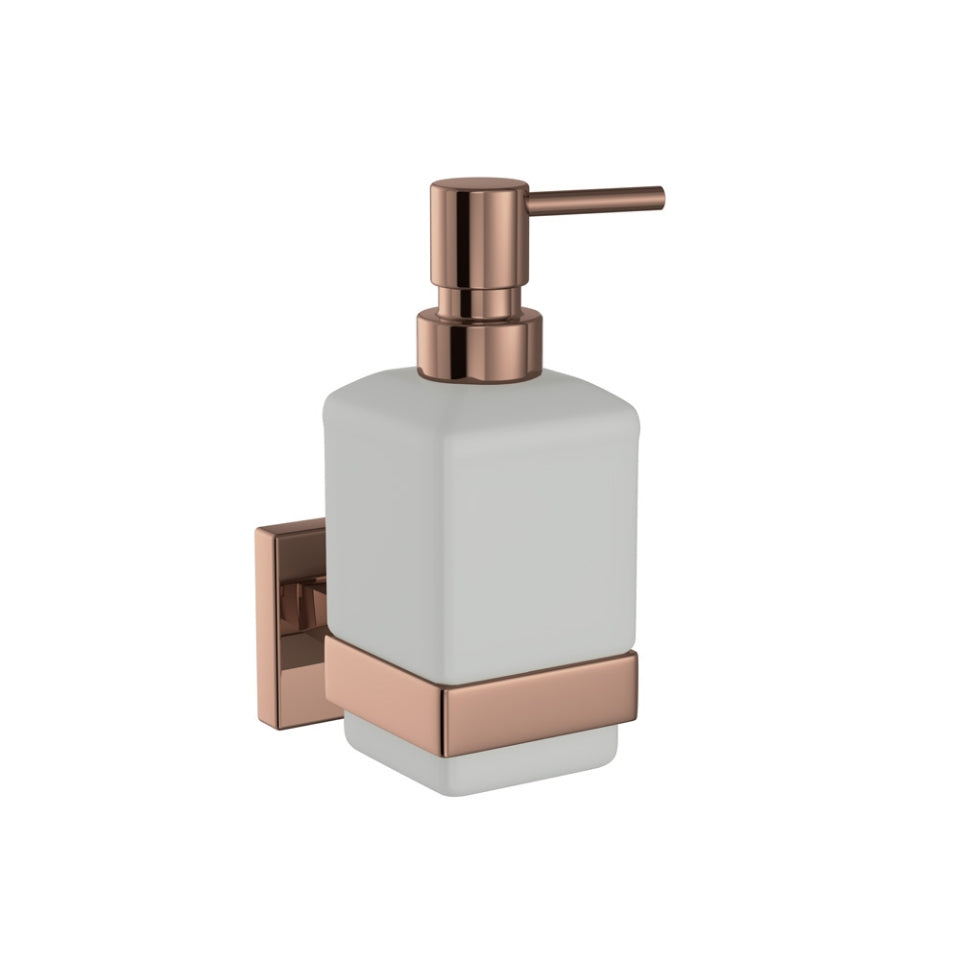 Jaquar Kubix Prime Soap Dispenser - Blush Gold Bright PVD