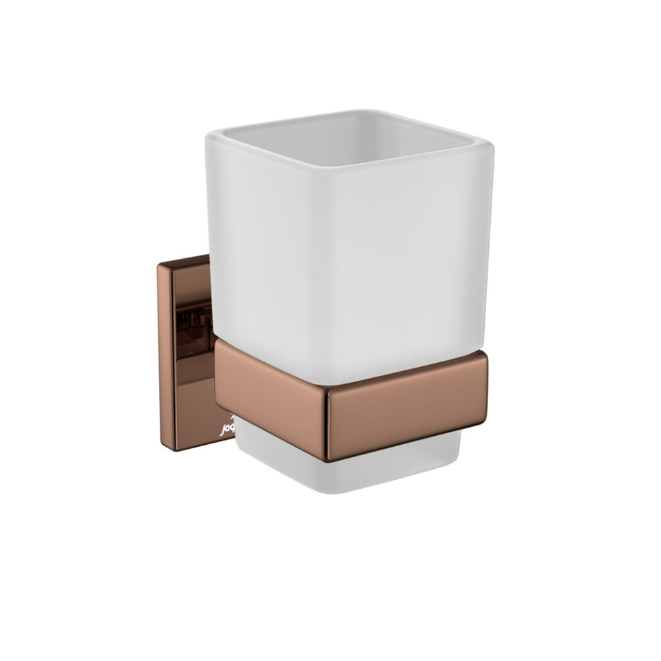 Jaquar Kubix Prime Tumbler Holder - Blush Gold Bright PVD