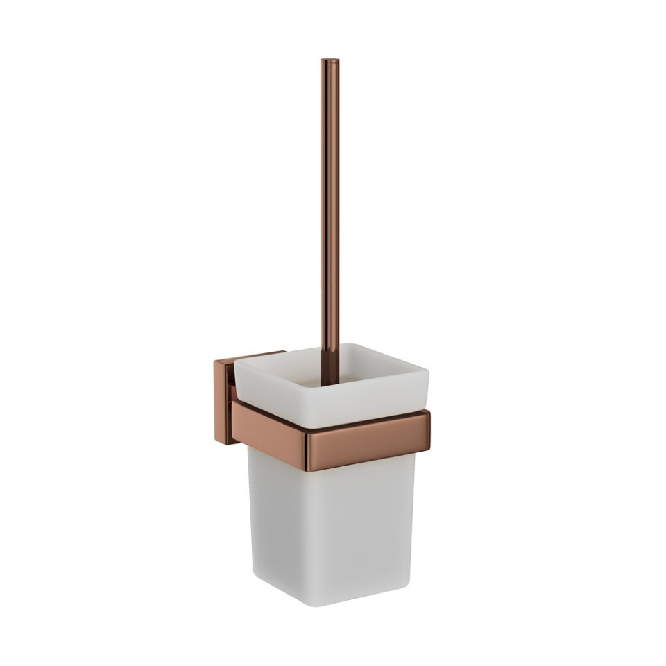 Jaquar Kubix Prime W.C. Brush Holder - Blush Gold Bright PVD