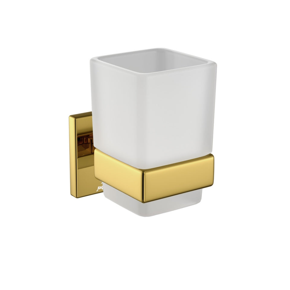 Jaquar Kubix Prime Tumbler Holder - Gold Bright PVD