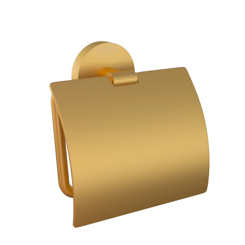 Jaquar Continental Toilet Roll Holder with Flap - Gold Matt PVD