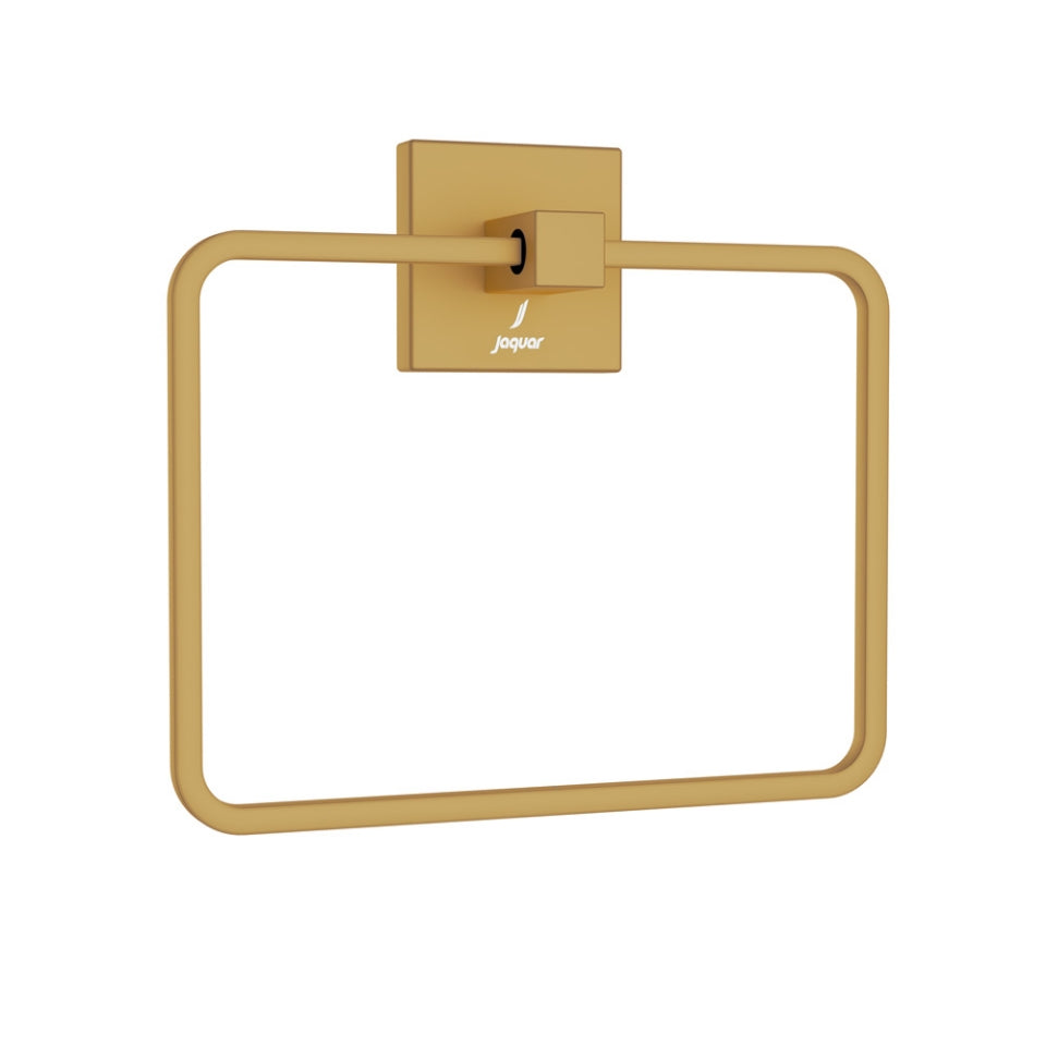 Jaquar Kubix Prime Towel Ring Square - Gold Matt PVD