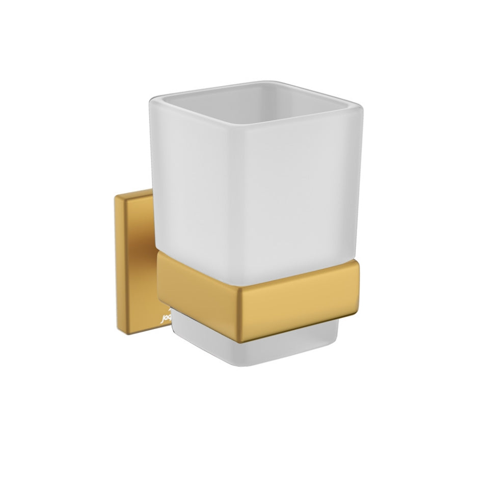 Jaquar Kubix Prime Tumbler Holder - Gold Matt PVD