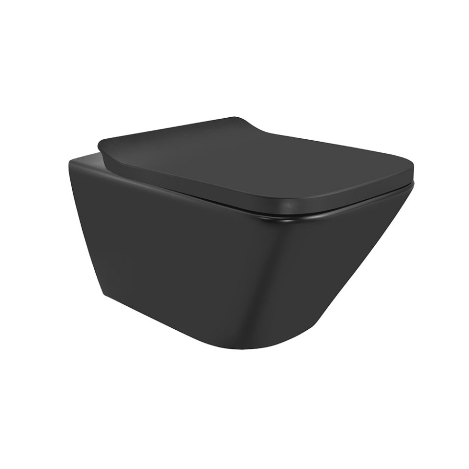 Jaquar Laguna Rimless Blind Installation Wall Hung WC - Black Matt